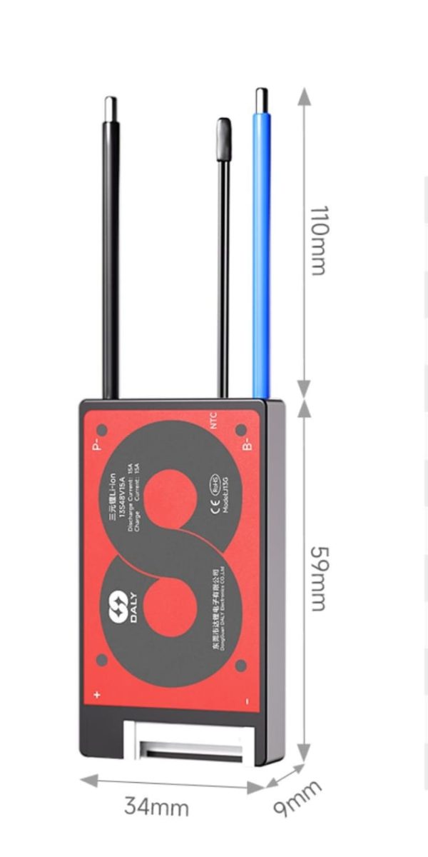 LITHIUM BATT PROTECTION  BMS13S 48V 15A DALY